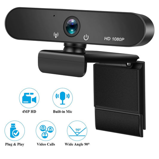 A8 USB Camera 360 Degree Rotation 1080P HD Webcam for Video Conference Video Call Online Class