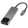 HY-601 6 In 1 USB Multifunction Sound Card USB + 3.5mm Audio + 7.1 Channel / Optical Fiber