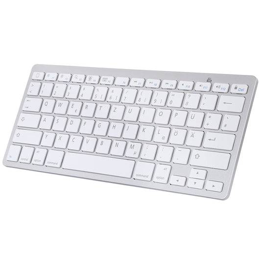 Ultra-Slim 78 Keys Wireless German Language Bluetooth-Compatible Keyboard for Android Windows iOS