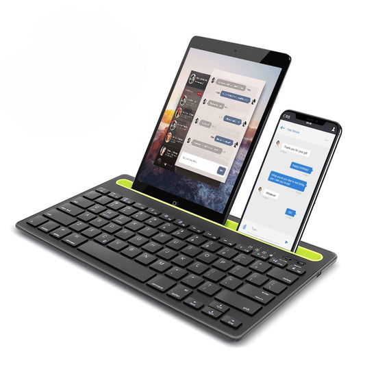 HM-04 Dual-Device Connection Bluetooth-compatible Keyboard for IOS Android Windows Phones/Tablets