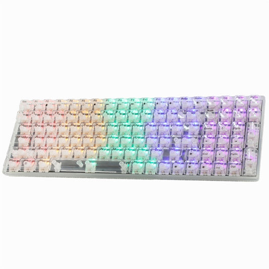 Y-FRUITFUL K10 Mechanical Gaming Keyboard 100 Keys Type-C Wired Clear Keyboard with RGB Light