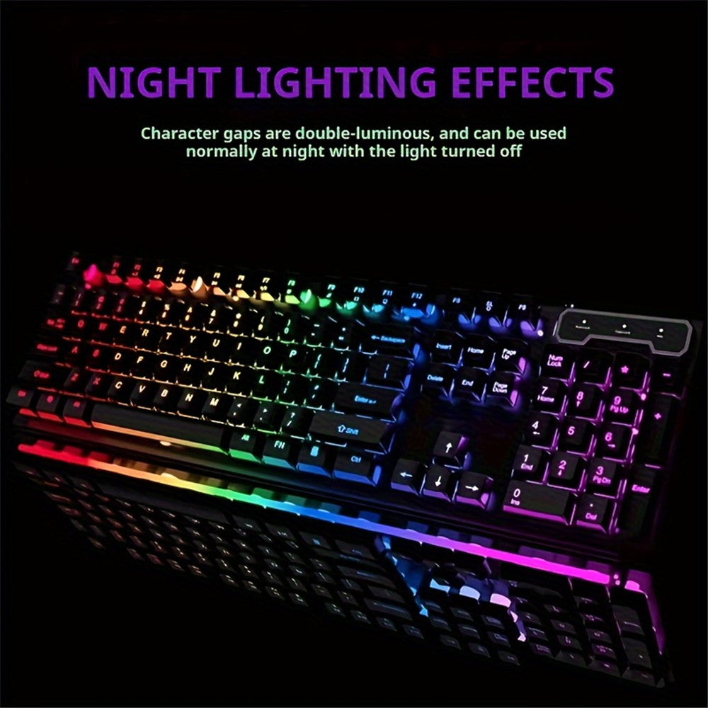EWEADN GX330 Computer Laptop E-Sport Keyboard USB Wired Backlit Gaming Keyboard