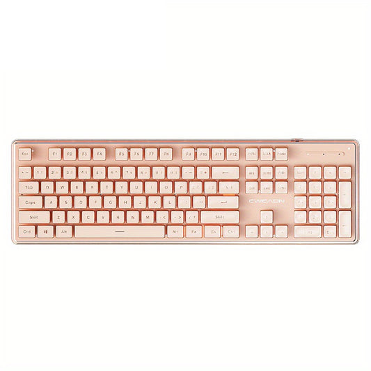 EWEADN V3 Home Office Computer Laptop Mute Keyboard USB Wired Backlit Keyboard
