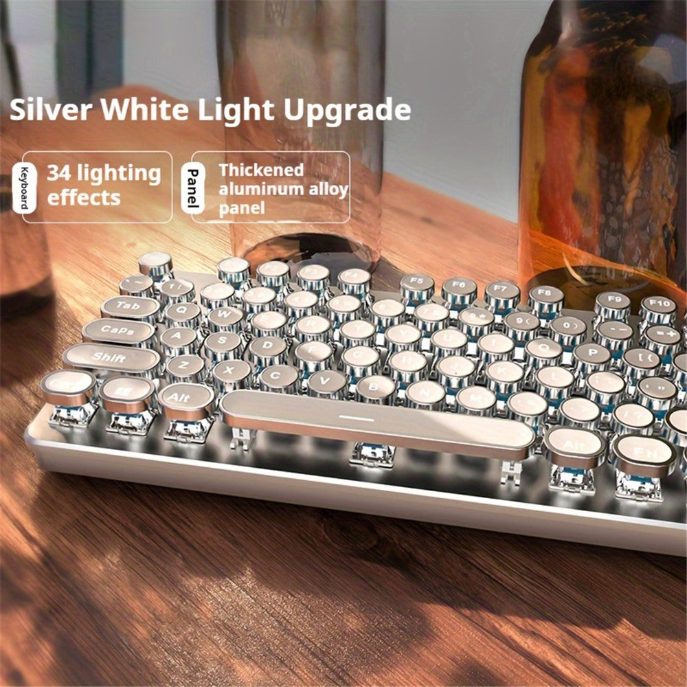 EWEADN TK100 Punk Wired Keyboard Computer Laptop Mechanical Keyboard