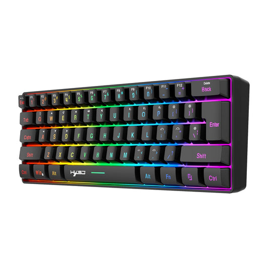 HXSJ L500 61 Keys Gaming Keyboard 2.4G / Bluetooth-compatible / Wired Triple Mode Membrane Keyboard with RGB Backlit