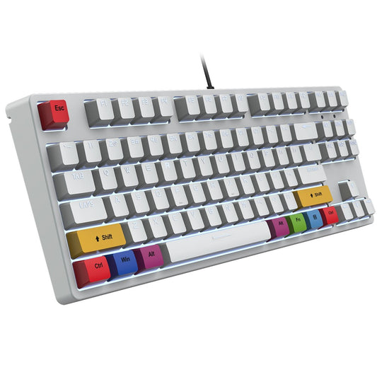 HXSJ L600 87-key Red Switches Wired Portable Keyboard Mechanical Gaming Keyboard with Backlit for Home Office