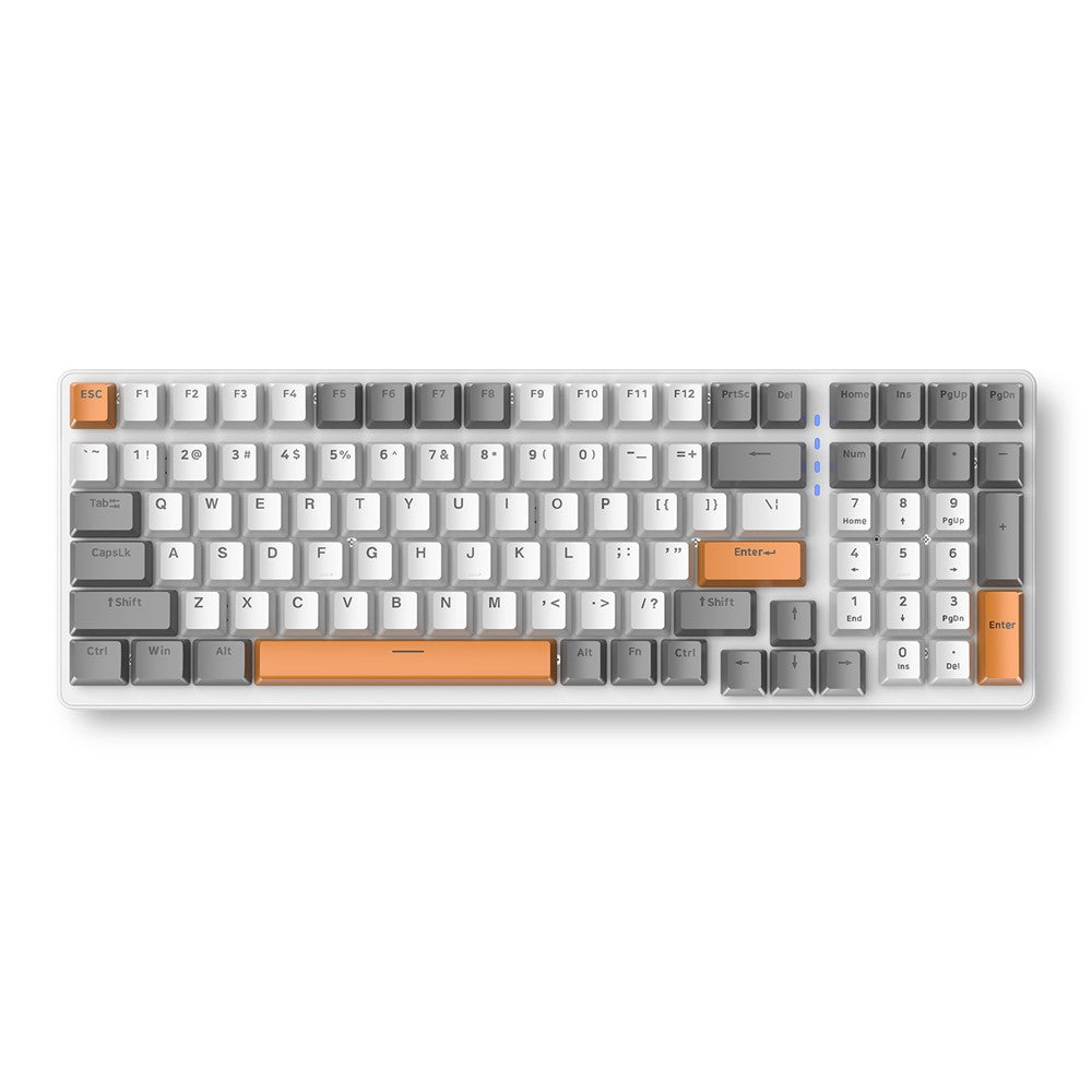 FREE WOLF K3 Mechanical Keyboard 100-Key Gaming Keyboard with Colorful Light Effects for Office Home Computers Laptops