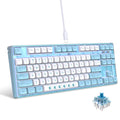 HXSJ L600 Cartoon Pattern 87-Key Mechanical Keyboard Ergonomic Wired Gaming Keyboard