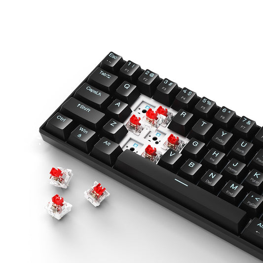 IBLANCOD K61 Mixed Color Keycap Mechanical Blue Backlight Gaming Keyboard for Computer