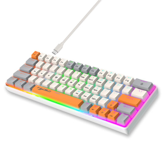 HXSJ V500 Mechanical Wired Keyboard 63 Keys Gaming Keyboard with Backlight Effect