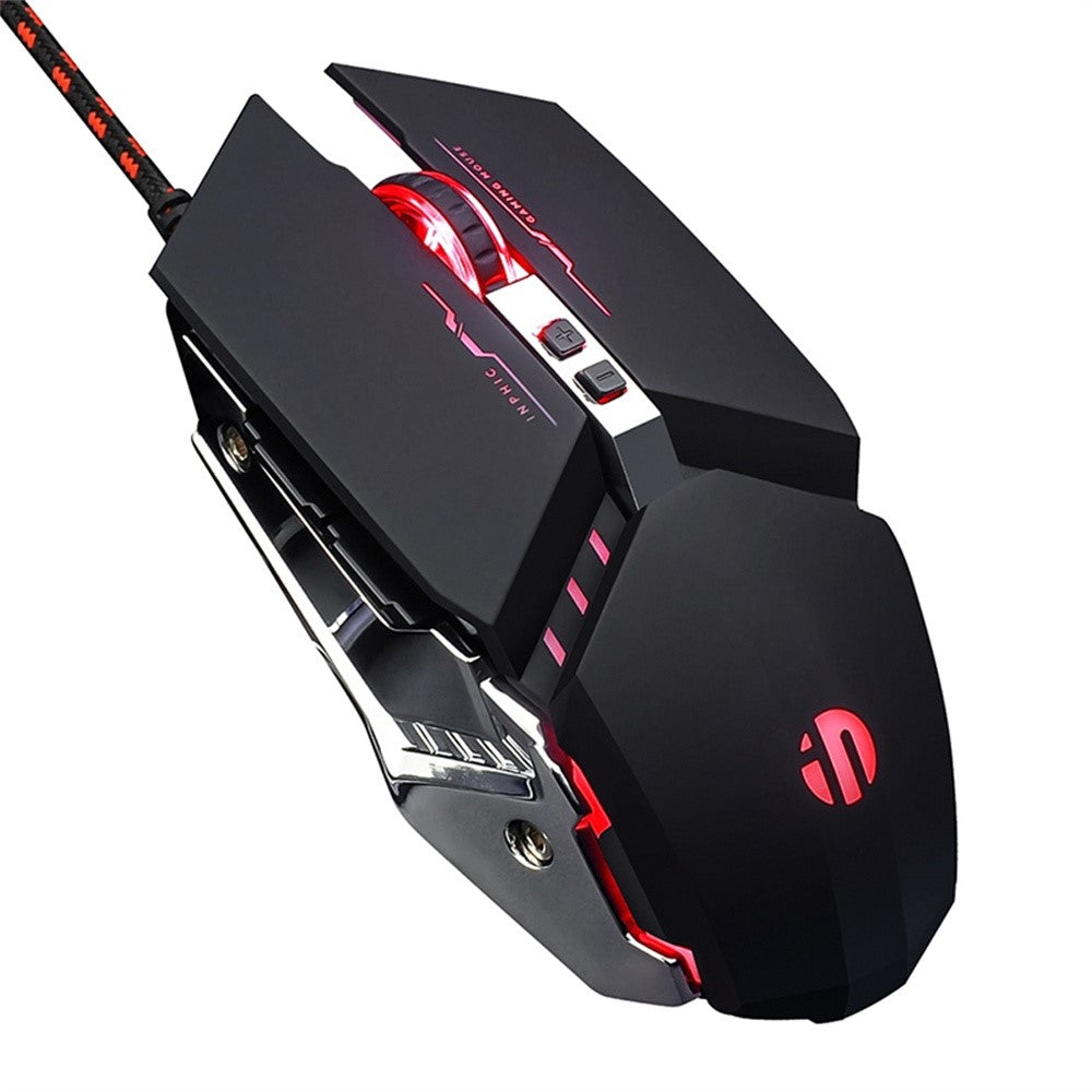 INPHIC PW2 USB Wired Gaming Mouse Colorful Light Macro Programming Computer Laptop Mice