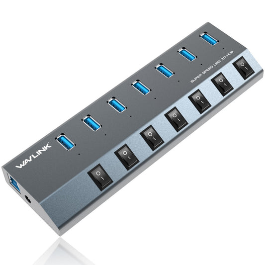 WAVLINK UH3076 5Gbps High Speed 7-port USB 3.0 Hub with Independent Switch and LED Indicator