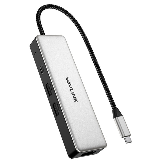 WAVLINK UH3032G 3-port USB C Hub with RJ45 Gigabit Ethernet Adapter for MacBook Pro / Chromebook