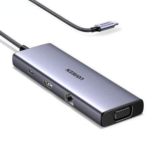 UGREEN 15600 9 in 1 USB-C Hub HD VGA USB-A Ethernet SD / TF PD Docking Station Adapter