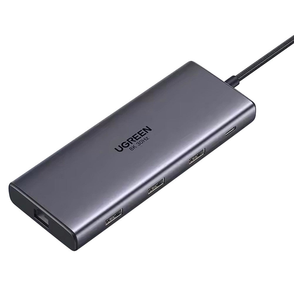 UGREEN 15534 USB-C Hub 8K / 4K HD RJ45 USB 3.0 PD 100W 10 in 1 Aluminum Alloy Adapter
