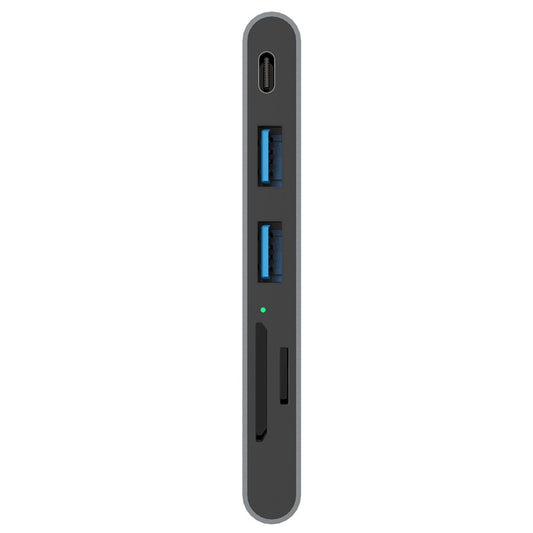 6-In-1 Multiport Adapter USB-C Hub to USB 3.0 + 40Gbps Thunderbolt Type-C + 2xCard Reader Slots + USB + Type-C Fast Charging for MacBook Pro Air