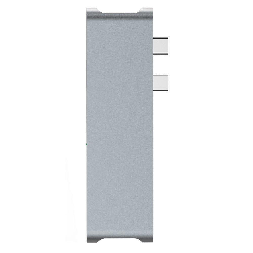 6-In-1 Multiport Adapter USB-C Hub to USB 3.0 + 40Gbps Thunderbolt Type-C + 2xCard Reader Slots + USB + Type-C Fast Charging for MacBook Pro Air
