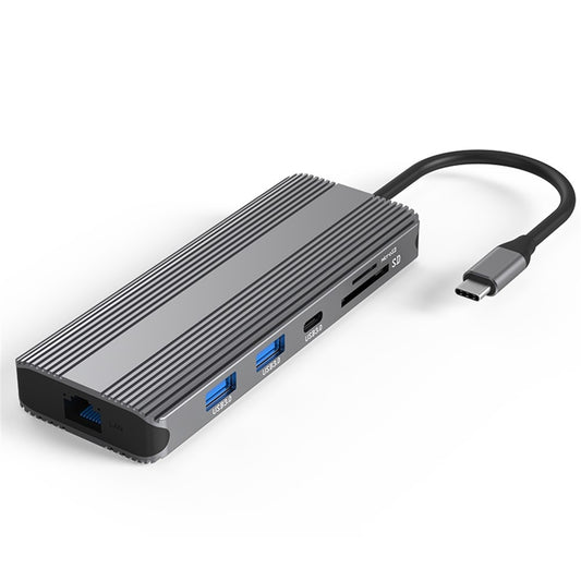 BLUEENDLESS HP105 Type-C Laptop Docking Station 10-in-1 Splitter Multiport USB 3.0 Extension Hub