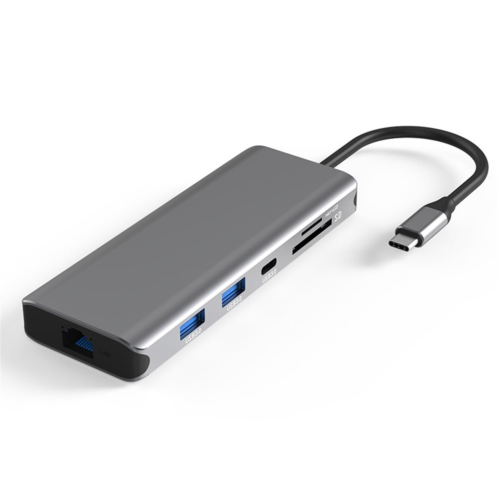 BLUEENDLESS HP105 Type-C Laptop Docking Station 10-in-1 Splitter Multiport USB 3.0 Extension Hub