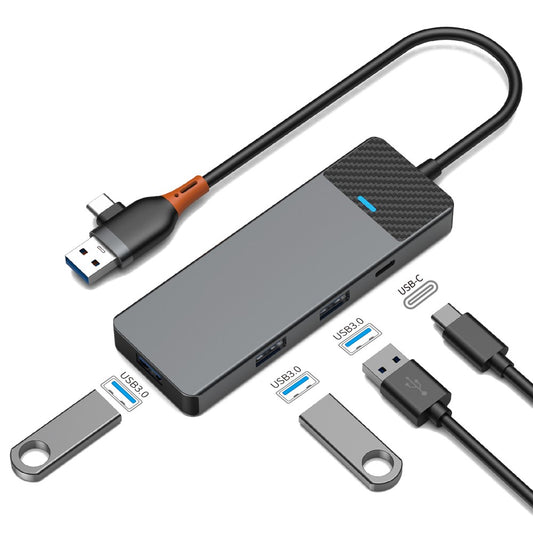 WIWU A431C Linker Series USB-A&C Hub Adapter 4-in-1 Portable Docking Station with 3 USB3.0+USB-C 3.0