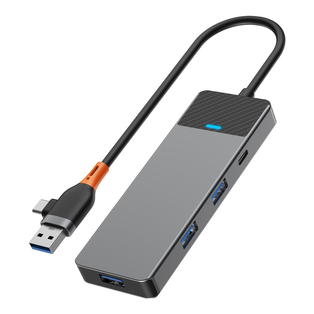 WIWU A431C Linker Series USB-A&C Hub Adapter 4-in-1 Portable Docking Station with 3 USB3.0+USB-C 3.0