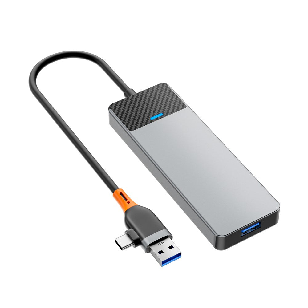 WIWU A431C Linker Series USB-A&C Hub Adapter 4-in-1 Portable Docking Station with 3 USB3.0+USB-C 3.0