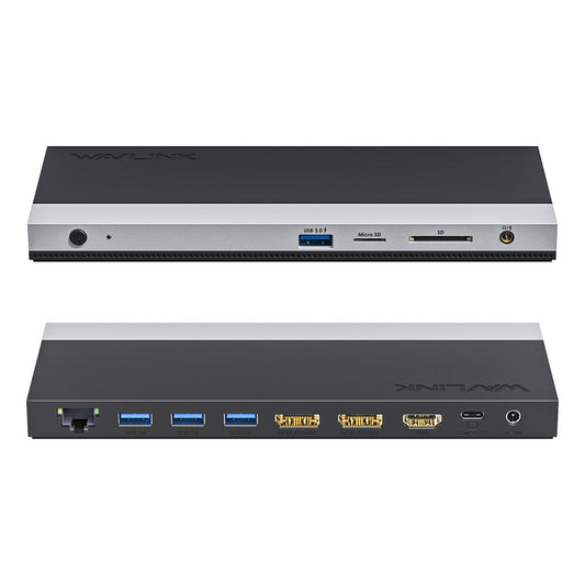 WAVLINK WL-UMD01 Docking Station Gigabit Ethernet / DP / HD Cable Converter USB3.0 Splitter Card Reader USB-C to DP / HD Adapter
