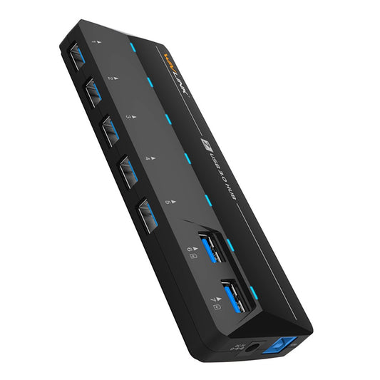 WAVLINK WL-UH3073D SuperSpeed USB3.0 Hub Adapter 7-Port Docking Station with Individual Power Button