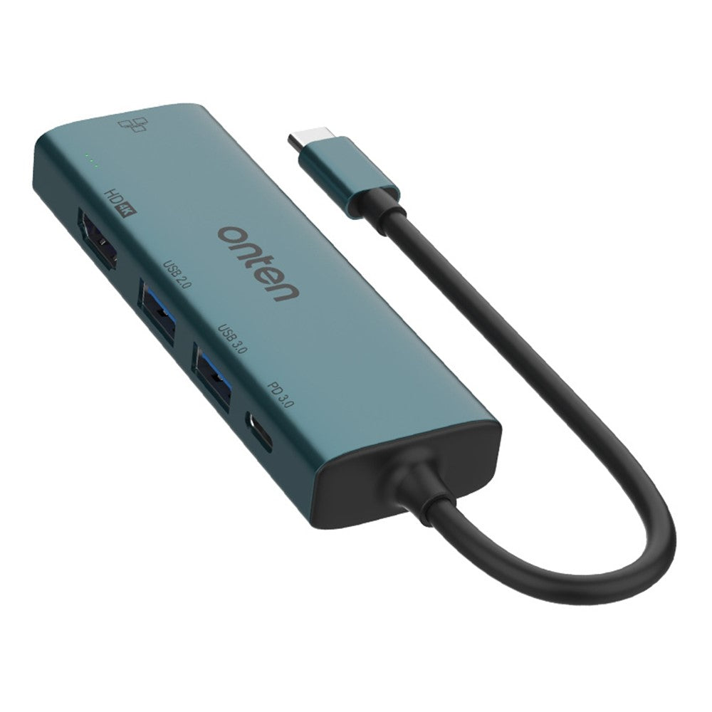 ONTEN UC122 5-in-1 USB-C Hub Multi-Port Adapter USB-C to USB3.0 +USB2.0 Card Slots Adapter