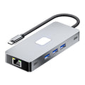 BYL-2315 10-in-1 Type-C Hub to PD 100W Charging RJ45 USB 3.0 USB-C HD 4K Video Output Card Reader