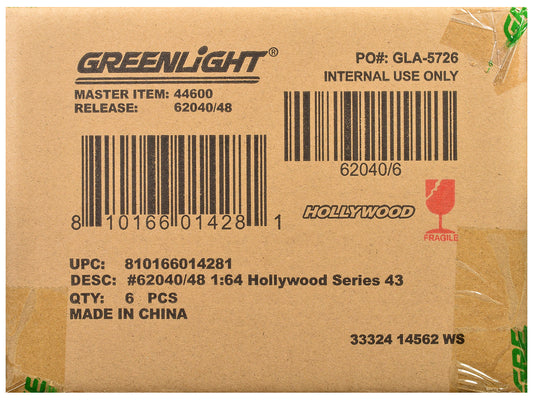 "Hollywood Series" Set of 6 pieces Release 43 1/64 Diecast Model Cars by Greenlight