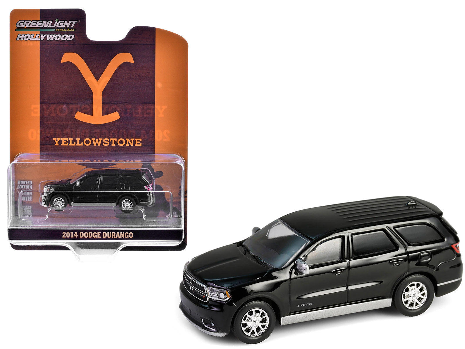 2014 Dodge Durango Black "Yellowstone" (2018-Current) TV Series "Hollywood Series" Release 43 1/64 Diecast Model Car by Greenlight