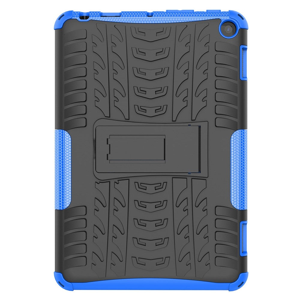For Amazon Fire HD 8 (2022) Cool Tyre Pattern Kickstand Case Hybrid PC + TPU Anti-drop Tablet Protective Cover