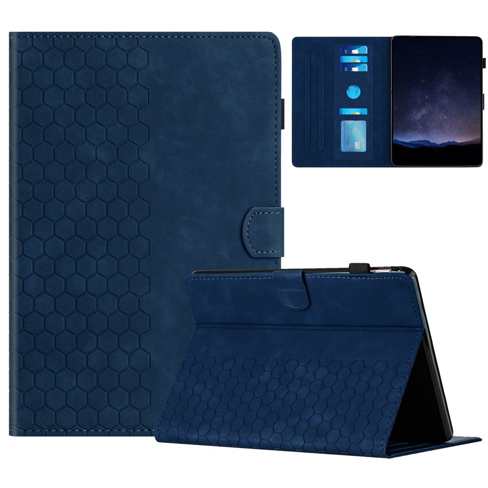 For Amazon Kindle Paperwhite 4 (2018)  /  3 (2015)  /  2 (2015)  /  1 (2015) Case Honeycomb Printed Leather Tablet Cover with Card Slot