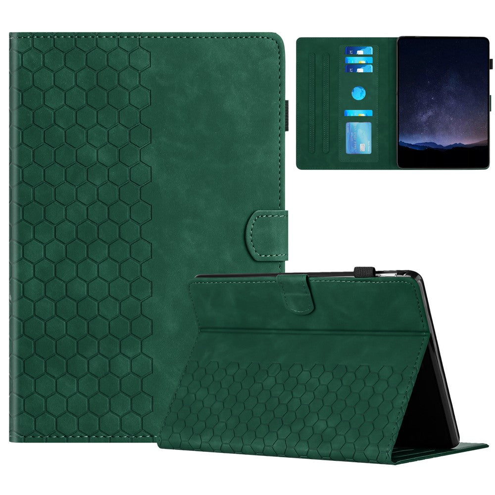 For Amazon Kindle Paperwhite 4 (2018)  /  3 (2015)  /  2 (2015)  /  1 (2015) Case Honeycomb Printed Leather Tablet Cover with Card Slot