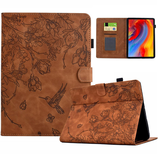 For Amazon Kindle 11th (2024) / 6'' (2022) Case Flower Bird Imprinted Card Holder Leather Tablet Cover