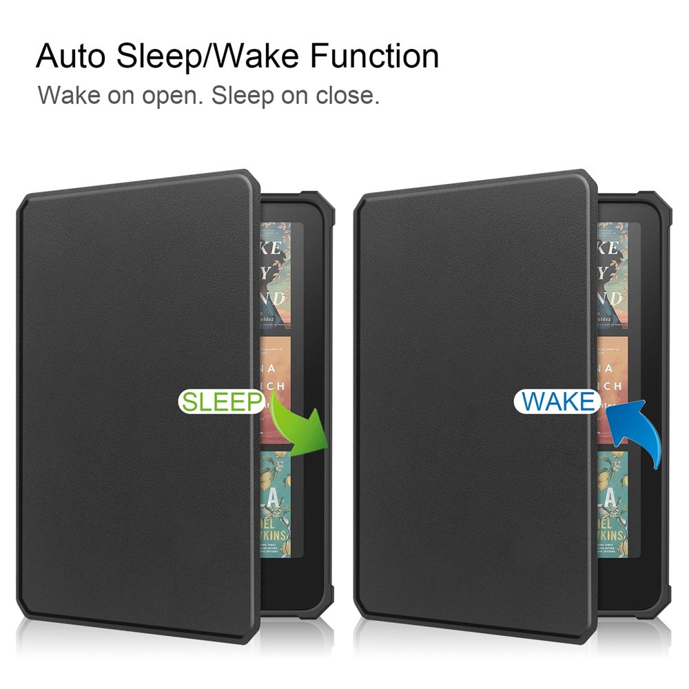 For Amazon Kindle Paperwhite (2024) / Kindle Colorsoft Case PU Leather + TPU E-Reader Cover Auto Wake  /  Sleep