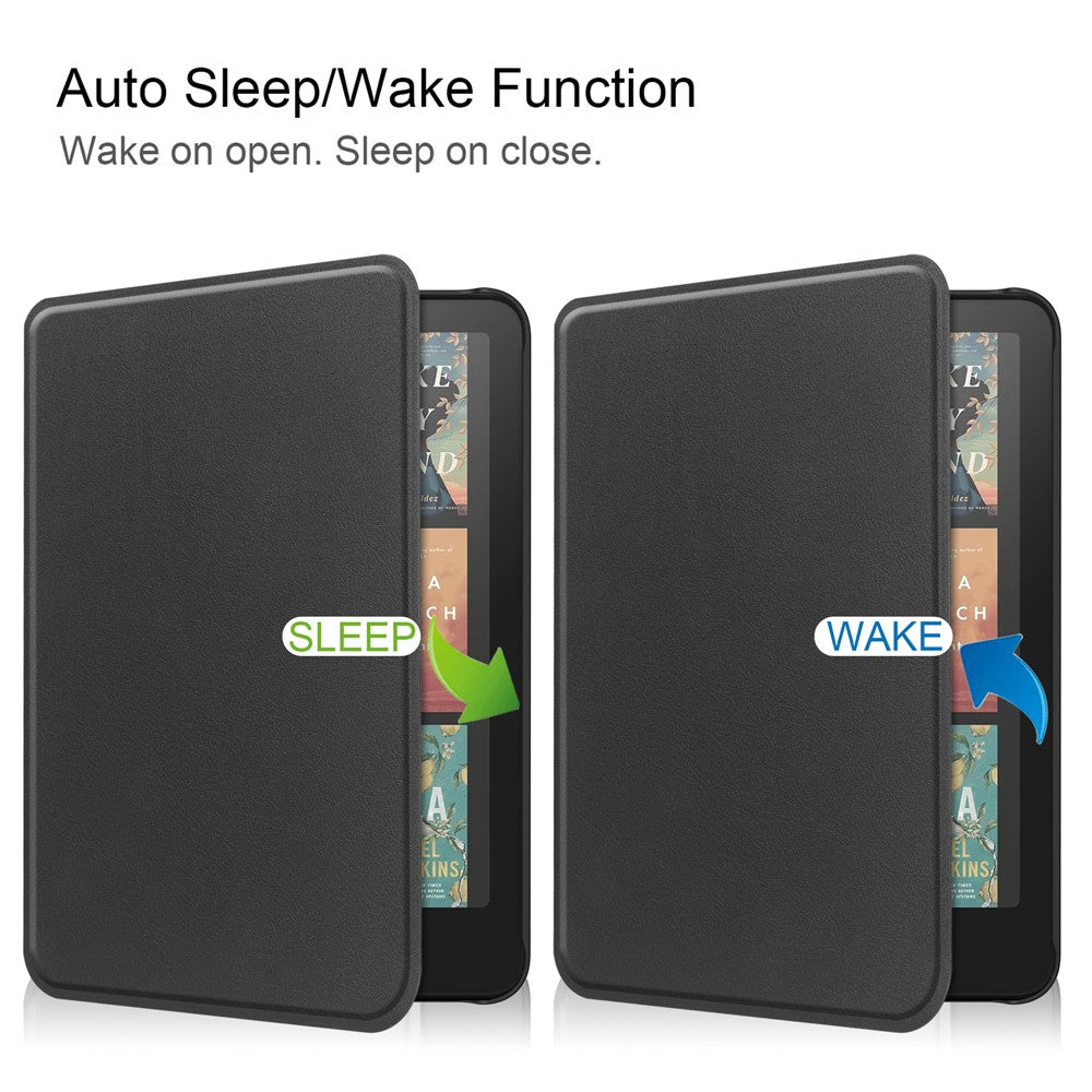 For Amazon Kindle Paperwhite (2024) / Kindle Colorsoft Case PC + PU E-Reader Cover Support Auto Wake  /  Sleep
