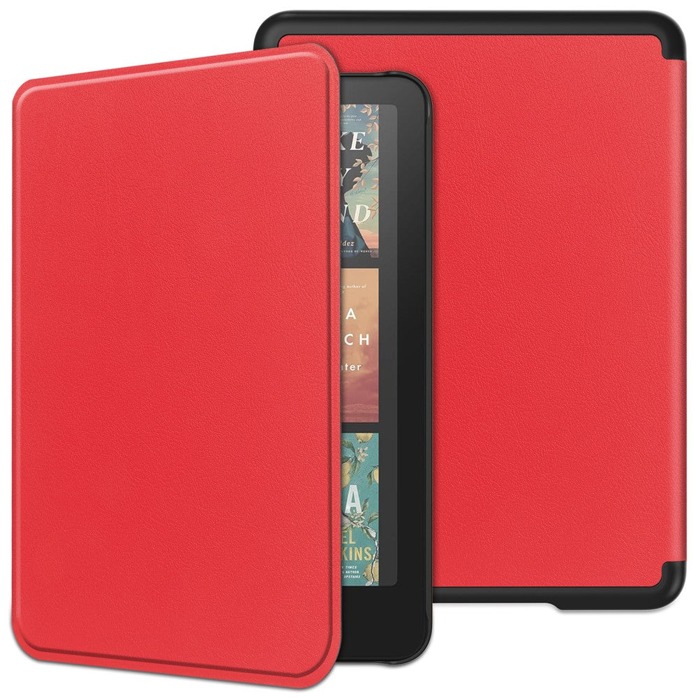 For Amazon Kindle Paperwhite (2024) / Kindle Colorsoft Case PC + PU E-Reader Cover Support Auto Wake  /  Sleep