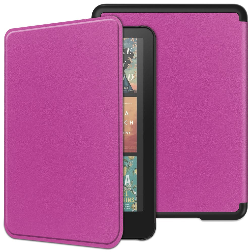 For Amazon Kindle Paperwhite (2024) / Kindle Colorsoft Case PC + PU E-Reader Cover Support Auto Wake  /  Sleep