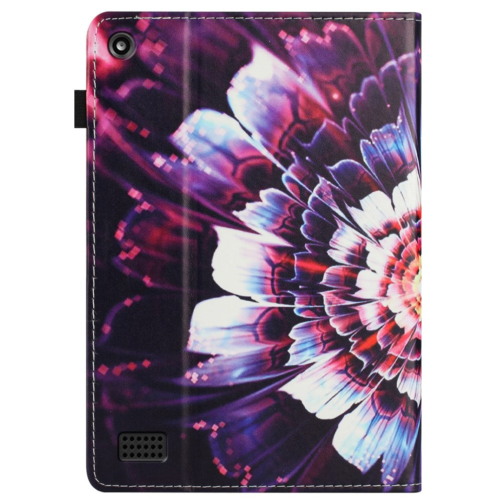 Tablet Case For Amazon Fire 7 (2019) / (2017) / 2015 Pattern Leather Cover Auto Sleep / Wake, Card Holder