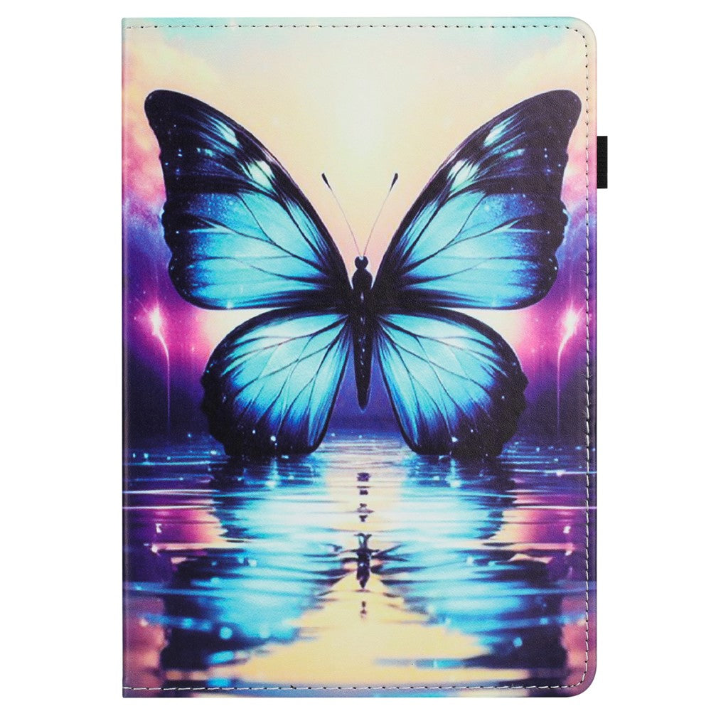For Amazon Fire 7 (2022) Case Pattern Leather Tablet Cover with Auto Sleep / Wake, Card Holder