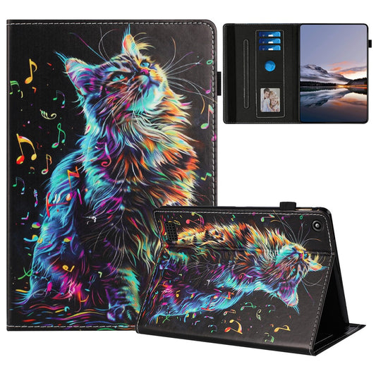 Tablet Case For Amazon Fire HD 8 (2018) / (2017) / (2016) Pattern Leather Cover with Auto Sleep / Wake, Card Holder