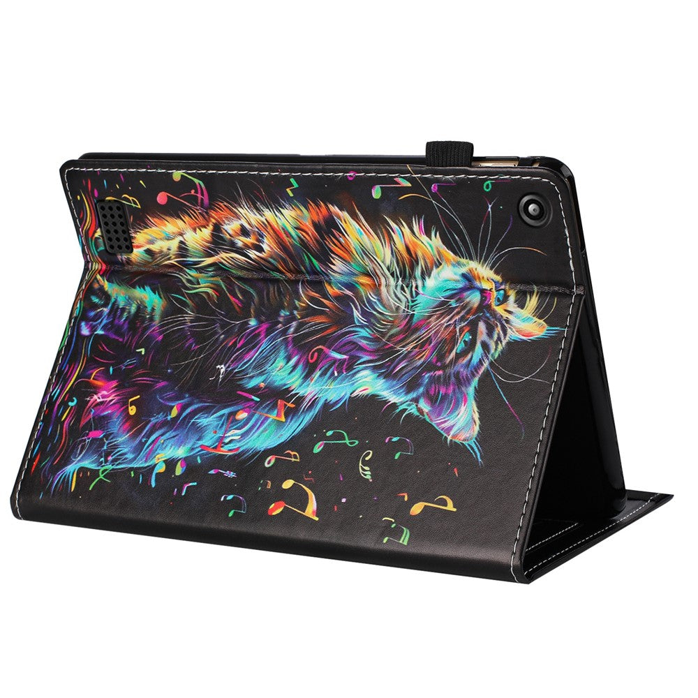 Tablet Case For Amazon Fire HD 8 (2018) / (2017) / (2016) Pattern Leather Cover with Auto Sleep / Wake, Card Holder