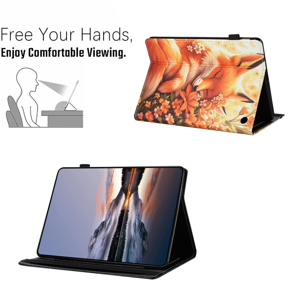 Tablet Case For Amazon Fire HD 10 (2021) / HD 10 Plus (2021) Pattern Leather Cover with Auto Sleep / Wake, Card Holder