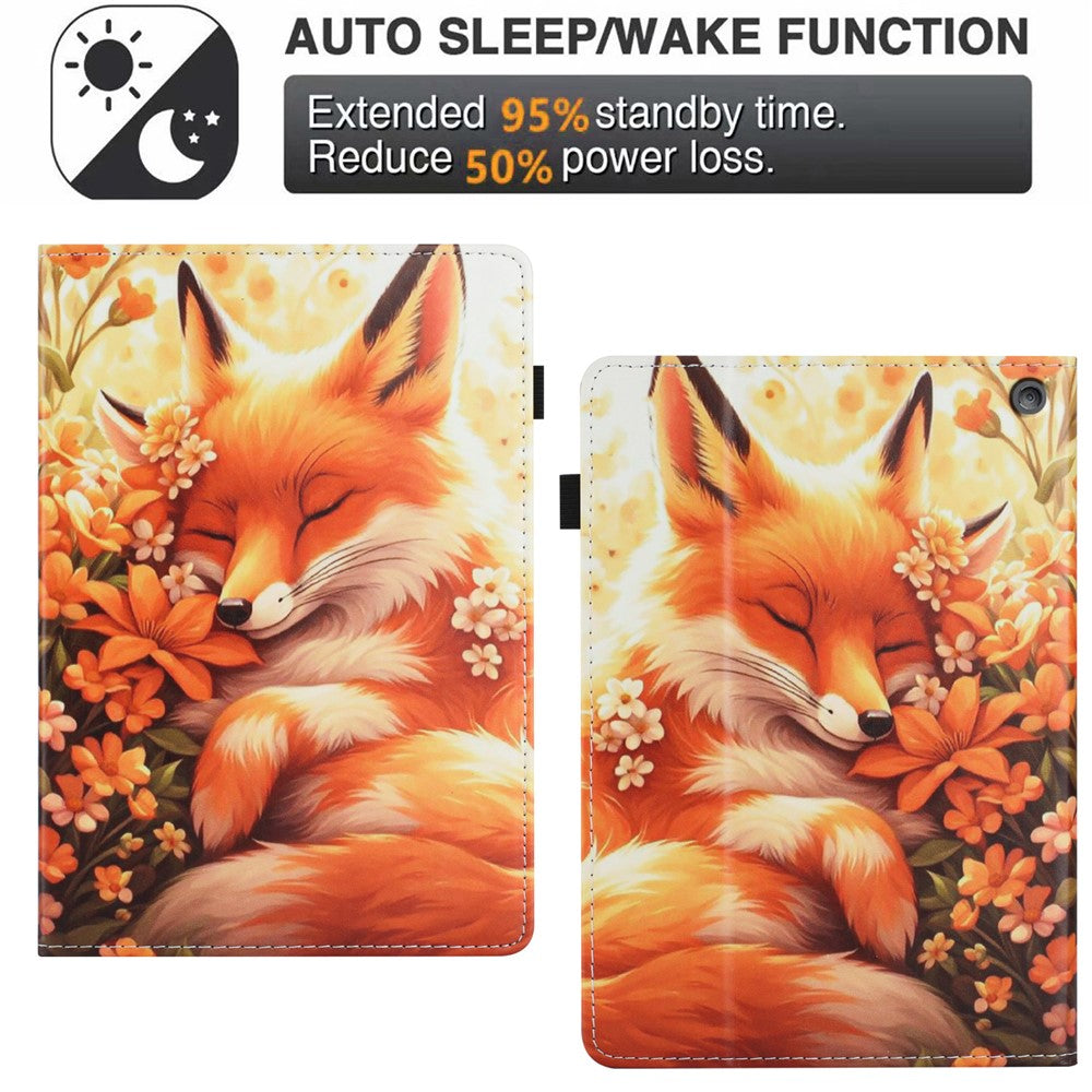 Tablet Case For Amazon Fire HD 10 (2021) / HD 10 Plus (2021) Pattern Leather Cover with Auto Sleep / Wake, Card Holder
