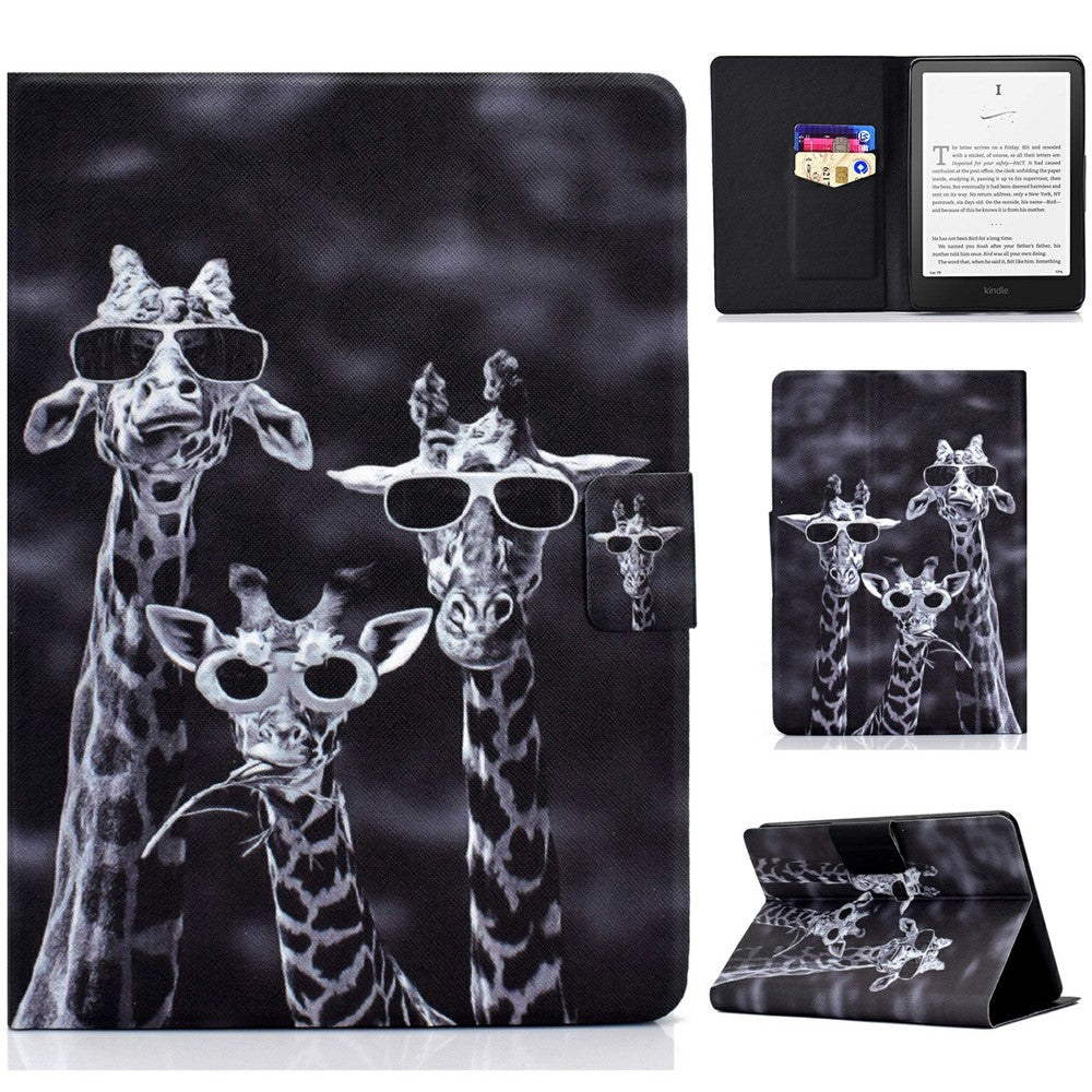 For Amazon Kindle Paperwhite (2024) Case Stand Pattern Printed Leather Cover