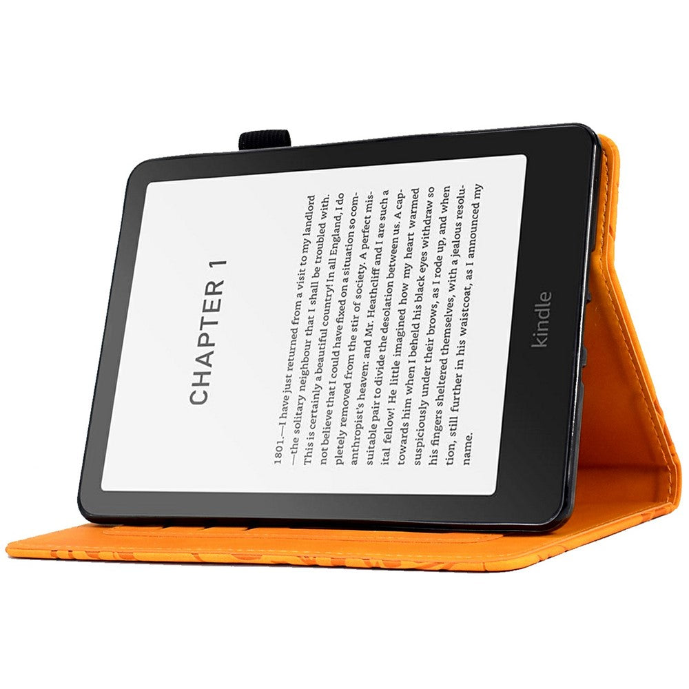 For Amazon Kindle Paperwhite (2024) Leather Case Tree Pattern Card Slots Stand Cover