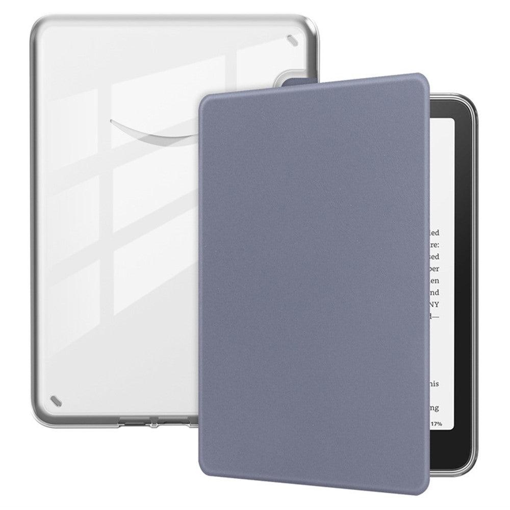 For Amazon Kindle 11th (2024) / 6" (2022) Case Anti Drop PU Leather + TPU + Acrylic Clear Protective Cover