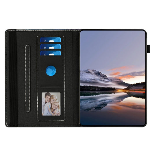 For Amazon Kindle Fire Max 11 2023 Tablet Case Litchi Texture Pattern Printing Leather Cover Auto Sleep  /  Wake with Card Holder